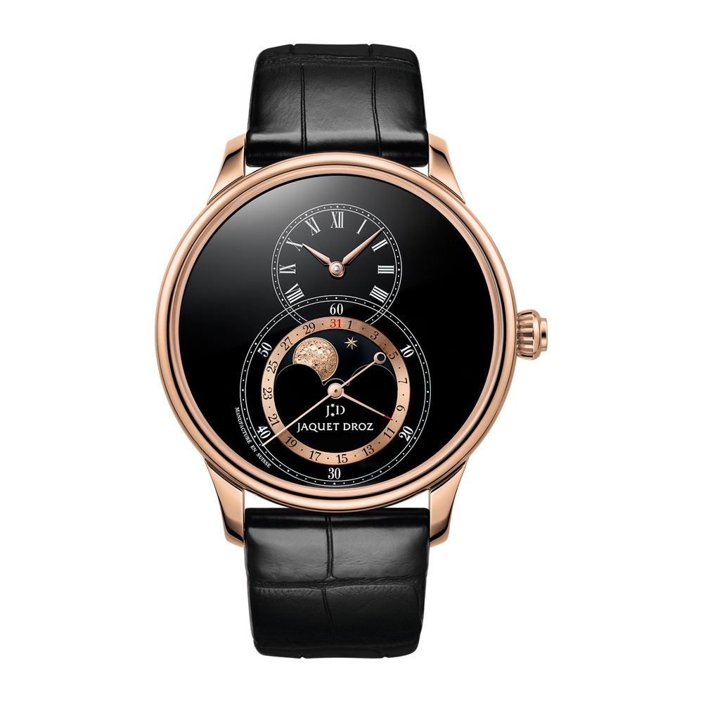 Grande Seconde Moon Black Enamel